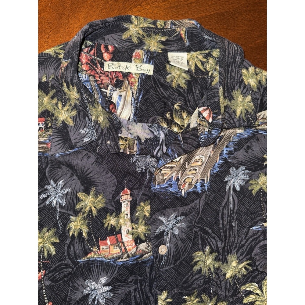 Batek Bay Men Hawaiian Shirt Size XL Lightweight Resort Summer Party 100% Rayon